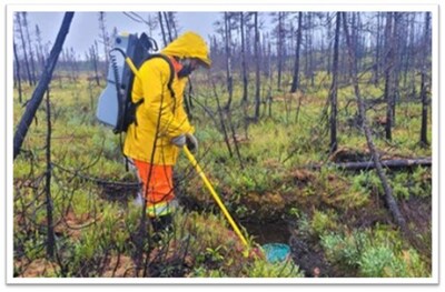 Figure 1: Field technicians undertaking hydrology and fisheries work in the Project Study area. (CNW Group/Patriot Battery Metals Inc.)