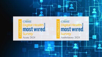 CHIME has recognized the hospital with a Level 9 achievement for the Acute survey selection, and for the second year in a row, Ambulatory survey selection.