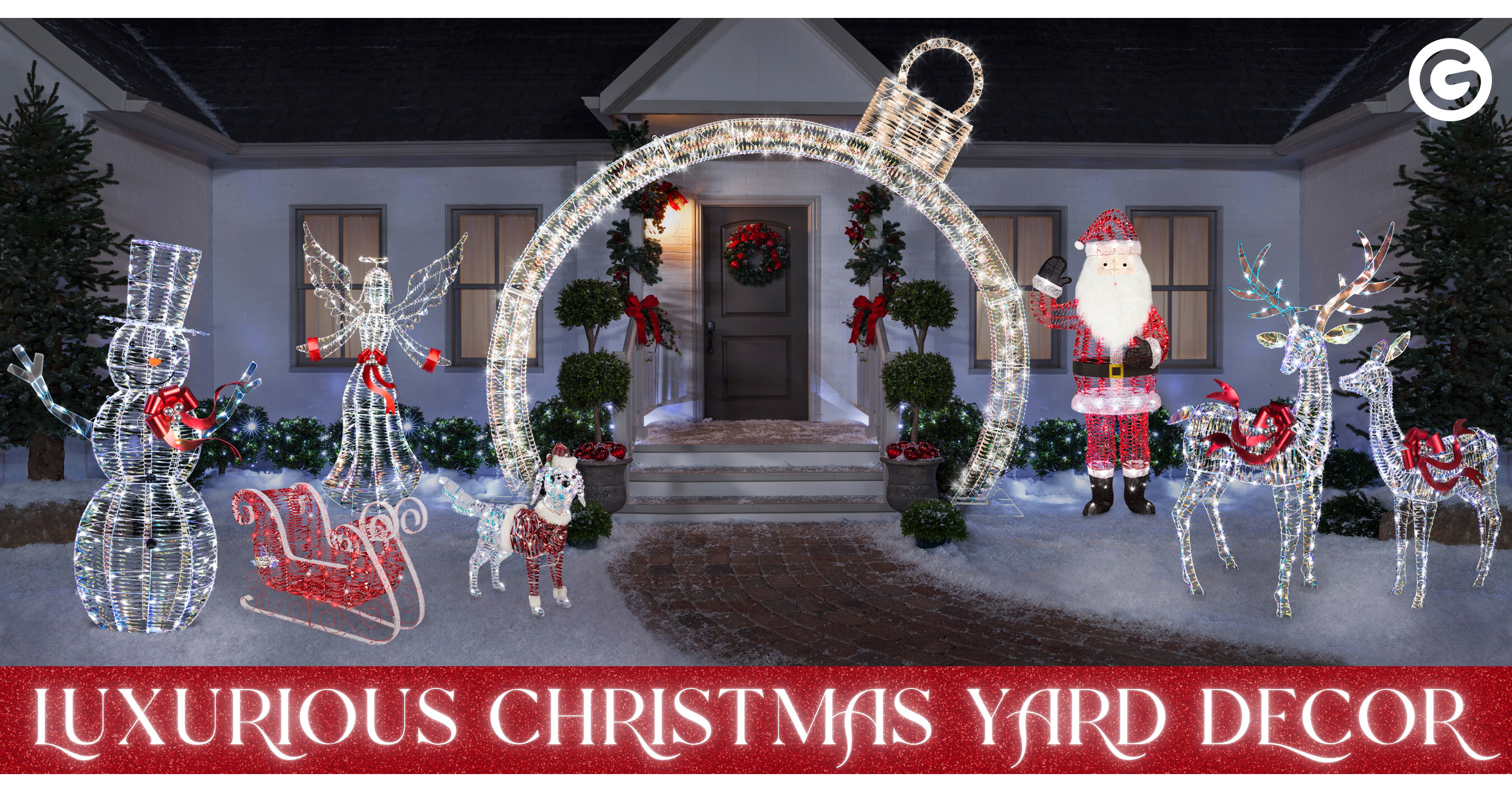 Decorate with Luxurious Christmas Yard Decor from Gemmy, image size:2700x1414