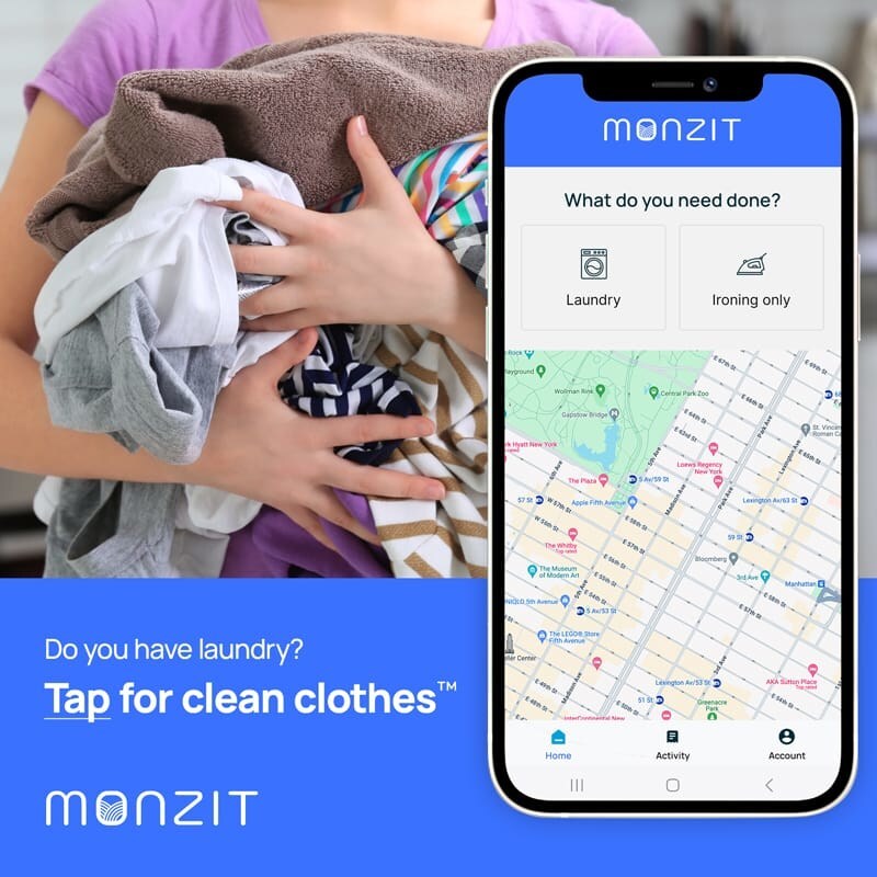 MONZIT, The New On-Call Laundry App Launches In New York