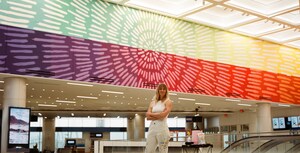 Allison Kunath's new 3,400-Square-Foot Mural Brightens LAX Terminal 4