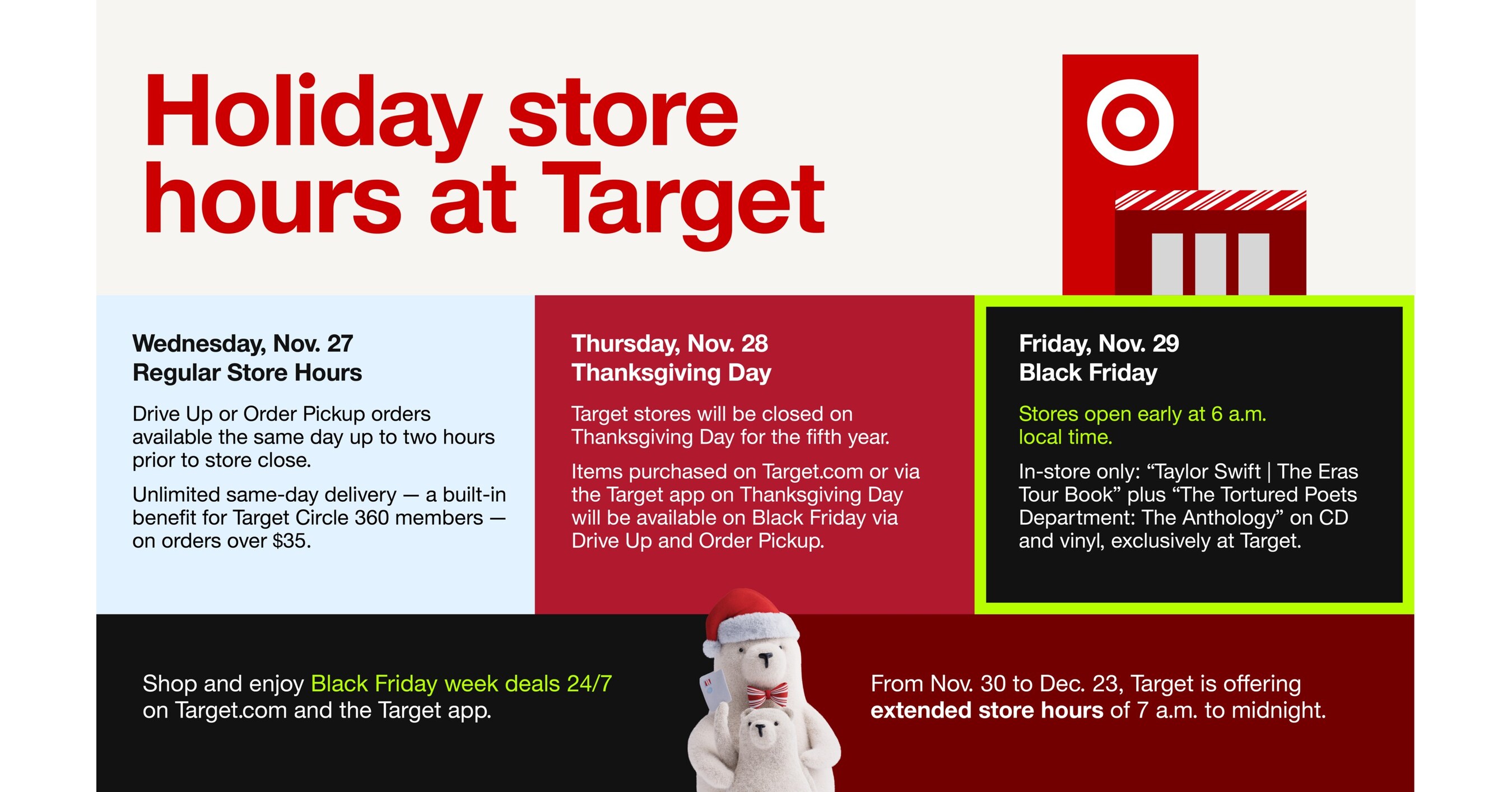 Target Reveals Store Hours for Black Friday, Announces Extended Shopping Hours