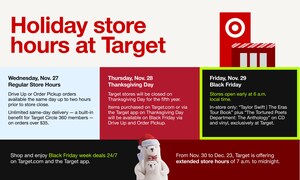 Target Reveals Store Hours for Black Friday, Announces Extended Shopping Hours