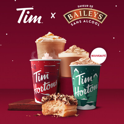 Vive le Tim des Fêtes! Le menu des Fêtes de Tim Hortons est de retour, y compris les produits aromatisés au Baileys sans alcool