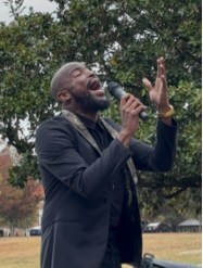 Recording artist and actor, Rayshun LaMarr, performs a powerful rendition of "America the Beautiful."