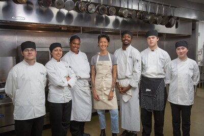 As Chef-in-Residence, Kristen Kish (center) is collaborating with Escoffier on student-focused projects including special lectures, digital content, and mentorship programs.