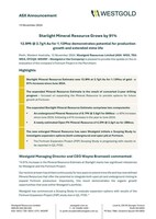 Starlight Mineral Resource Grows by 91% (CNW Group/Westgold Resources Limited)