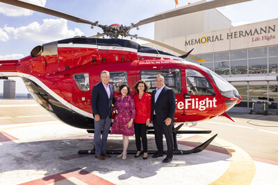 L to R: Mark Lashier, Phillips 66 chairman and CEO; Anne Neeson, executive vice president and CEO, Memorial Hermann Foundation; Zhanna Golodryga, Phillips 66 executive vice president of Emerging Energy and Sustainability; Steve Trauber, Chairman, Memorial Hermann Foundation Board