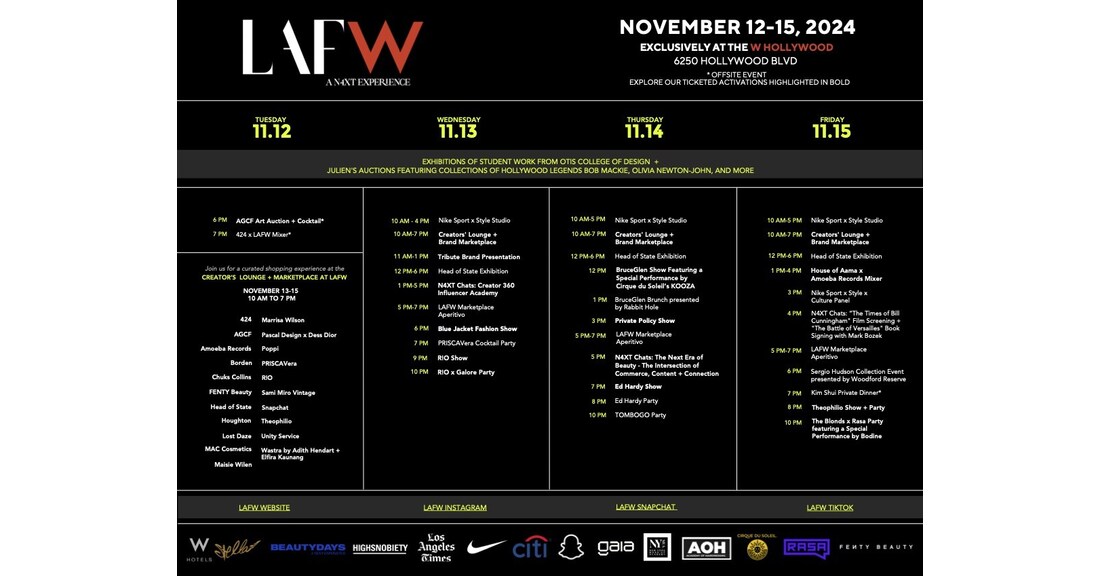 Discover the Lineup of Events for the Third Season of LA Fashion Week by N4XT Experiences