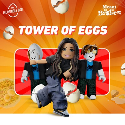 The Incredible Egg launches ‘Tower of Eggs’ Pop-up in Roblox, available Nov. 12, 2024 – Feb. 5, 2025.