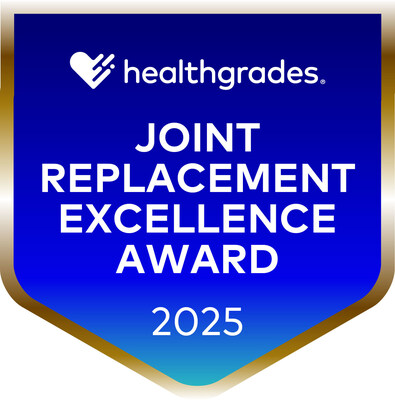 Healthgrades 2025 Joint Replacement Excellence Award