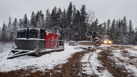 Figure 1 – Image of Black Diamond drill equipment on the ground at Case Lake, Ontario, Canada (CNW Group/Power Metals Corp.) Figure 1 – Image of Black Diamond drill equipment on the ground at Case Lake, Ontario, Canada (CNW Group/Power Metals Corp.)
