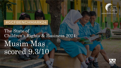 Musim Mas ranks in the top five of companies globally in the State of Children’s Rights and Business 2024 Global Benchmark, with a score of 9.3 out of 10. (PRNewsfoto/Musim Mas Holdings)