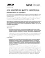 ATCO Q3 Earnings Release (CNW Group/ATCO Ltd.)