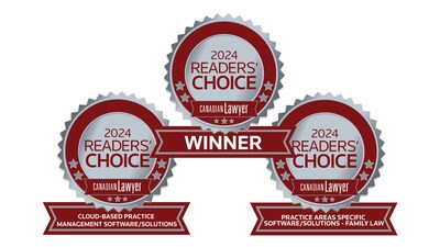 LEAP Legal Software Canada Wins Prestigious Canadian Lawyer Readers' Choice Awards for Top Legal Tech Service Provider: Cloud-Based Practice Management Software and Family Law Practice-Area Specific...