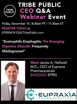 Tribe Public CEO Q&A Webinar Event (CNW Group/Eupraxia Pharmaceuticals Inc.)