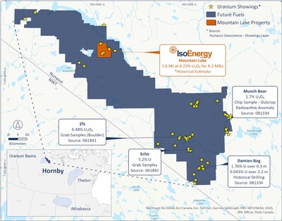 Figure 1: IsoEngery’s Mountain Lake Property, Located within Future Fuels Hornby Project (CNW Group/IsoEnergy Ltd.)