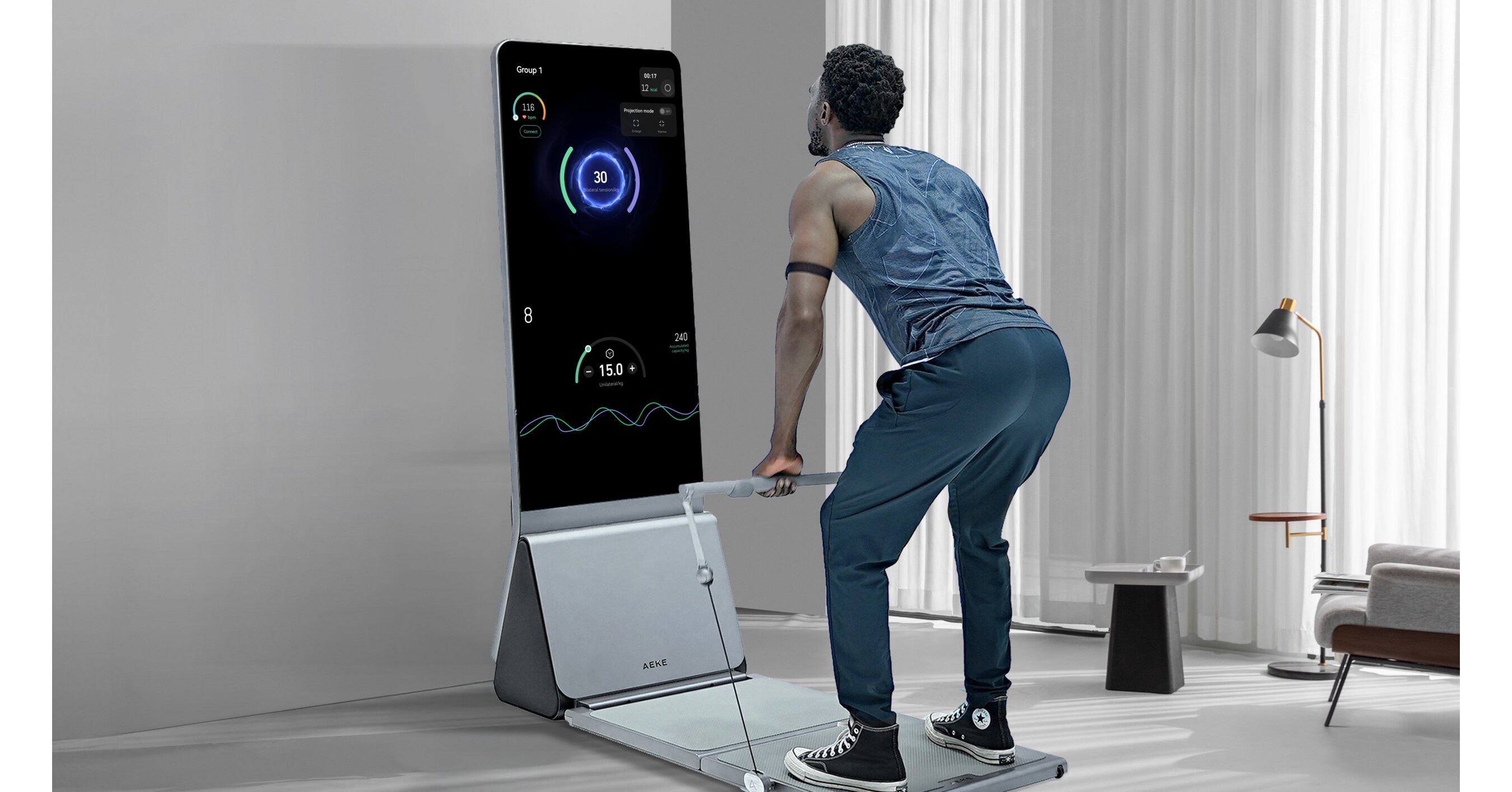 AEKE Reimagines Home Fitness Experience with Launch of AI-Powered Smart Home Gym K1 on Kickstarter