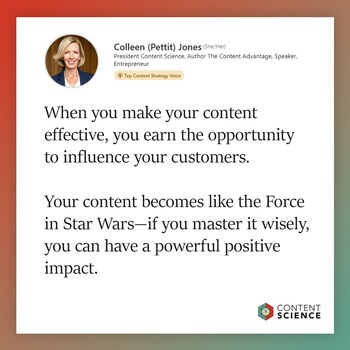 Quote by Colleen Jones in The Content Advantage