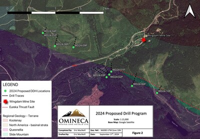 Map 1 (CNW Group/Omineca Mining and Metals Ltd.)