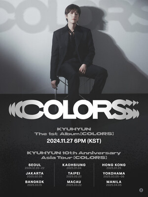 Poster for Kyuhyun's"COLORS" Asia tour