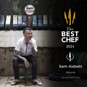 Chef Sam Aisbett of Akuna Restaurant Honoured With 1 Knife At The Prestigious 'The Best Chef Award' 2024