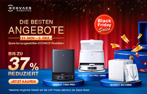 ECOVACS Black Week Sales mit bis zu 37 % Preisvorteil