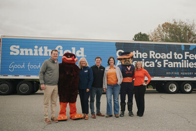 Smithfield donated 60,000 pounds of protein to the Blue Ridge Area Food Bank and Feeding Southwest Virginia ahead of the Commonwealth Clash football game.