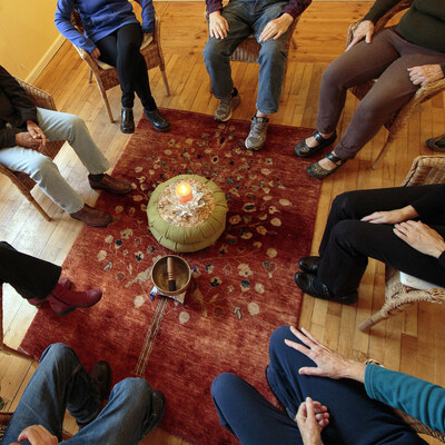 People in circle at Healing Circles Langley