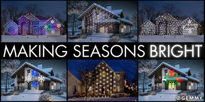 <div>Make Seasons Bright with Gemmy's Dazzling Array of LightShow® Projection™ Spotlights</div>