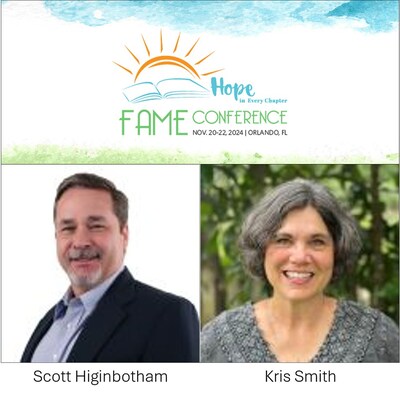 Thorndike Press' FAME 2024 Session Speakers: Scott Higinbotham, Education Sales Consultant, Thorndike Press; and Kris Smith, FAME President and Media Specialist, Buddy Taylor Middle School.