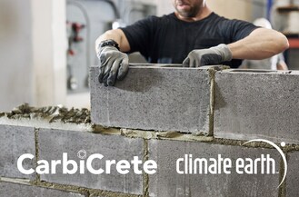 Le potentiel de réchauffement global des blocs de construction de CarbiCrete est 20 fois inférieur à la moyenne de l'industrie. (CNW Group/CarbiCrete Inc)