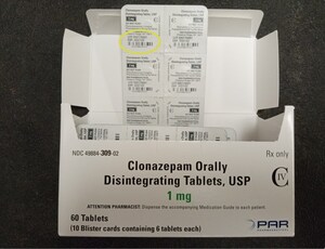 Endo Expands Voluntary Recall of Clonazepam Orally Disintegrating Tablets, USP (C-IV) Due to Potential Product Carton Strength Mislabeling