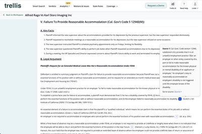 Trellis AI: Draft Arguments Tool - Example Work Product