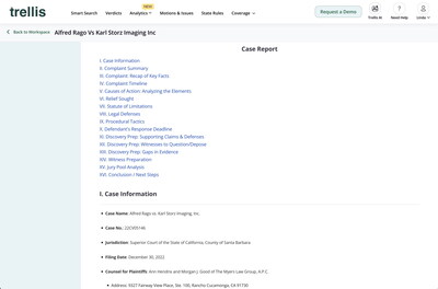 Trellis AI: Case Report Tool - Example Work Product
