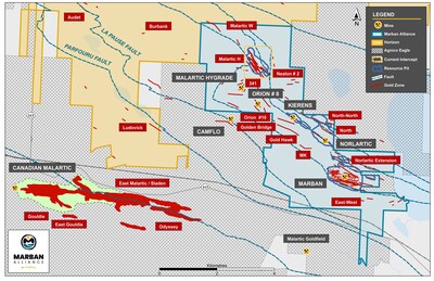 Figure 2: Marban Alliance Project Map (CNW Group/O3 Mining Inc.)