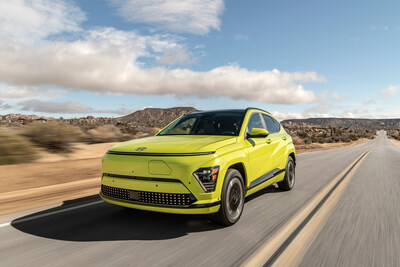 The Kona Electric is photographed near Yucca Valley, Calif., on Mar. 15, 2023.