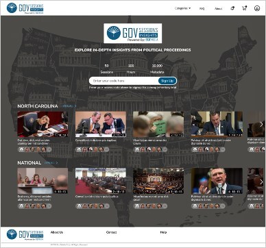 GovSessions Insights - Portal Home Page