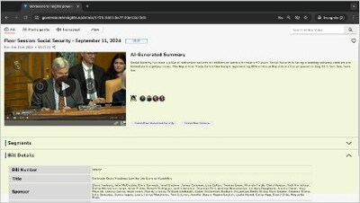 GovSessions Insights - Detailed Metadata and Information Extracted