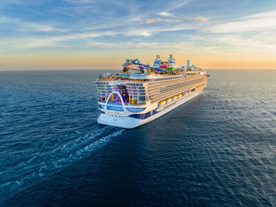 Icon of the Seas de Royal Caribbean. En vacaciones de 7 noches por el Caribe y las Bahamas, los aventureros pueden disfrutar atracciones destacadas como seis toboganes acuáticos que rompen récords, un espacio solo para adultos, siete piscinas, el primer vecindario diseñado para familias jóvenes, más de 40 formas de comer, beber, entretenerse y más. (PRNewsfoto/Royal Caribbean International)