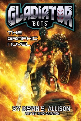 The 'Gladiator Bots' graphic novel is available in both print and digital editions from a variety of booksellers.