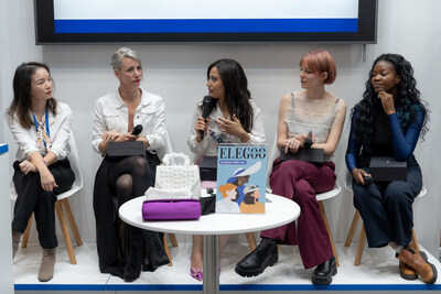 Elegoo's Women Empowerment Roundtable at Formnext 2024 (from left to right: Coco Lee, Anouk Wipprecht, Batoul al-Rashdan, Brigitte Kock, and Linette Manuel).