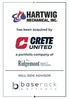 BaseRock Partners Advises Hartwig Mechanical, Inc. On Its Sale To Crete United, a Portfolio Company of Ridgemont Equity Partners