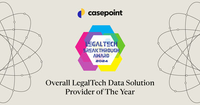 Casepoint is named “Overall LegalTech Data Solution Provider of the Year” in the annual LegalTech Breakthrough Awards program. This marks Casepoint's fourth consecutive award from LegalTech Breakthrough.