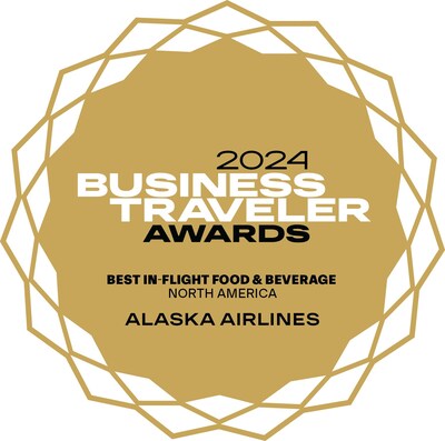 Alaska Airlines is proud to be named the winner of the 2024 Business Traveler North America Award for Best Inflight Food & Beverage.