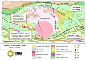 Usha Resources Announces Induced Polarization Survey Ahead of Maiden Drill Program at the Southern Arm Copper-Gold VMS Property