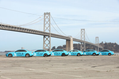 Six wrapped cars in San Francisco highlighting T. Rowe Price's new active ETF campaign