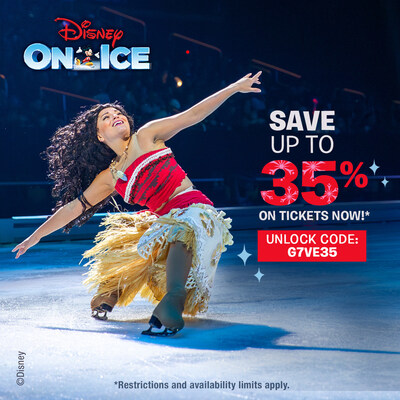 Experience the magic right in your hometown with Disney On Ice. See Mickey, Minnie, and stars from Moana, Frozen, and more brought to life on ice! Receive up to 35% off tickets using code G7VE35.