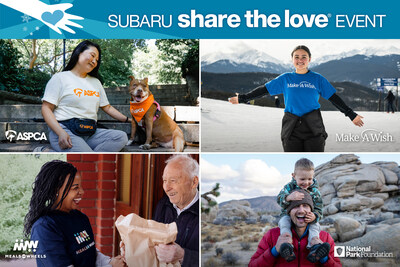 In 2024, the Subaru Share the Love® Event celebrates 17 years of giving back on behalf of customers. For every new Subaru vehicle purchased or leased at any participating Subaru retailer from November 21, 2024, through January 2, 2025, Subaru will donate $250 to the purchaser's choice of charities. Retailers can select up to two hometown charities in their local communities to receive at least an additional $50 for each vehicle sold or leased.