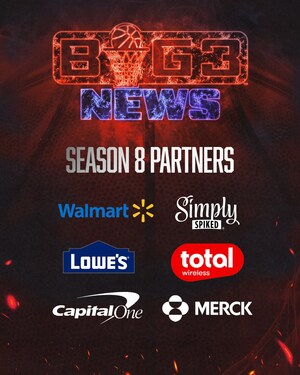 TOTAL WIRELESS, WALMART, CAPITAL ONE, MERCK, AND COORS RETURN, LOWE'S JOIN THE BIG3 AS SEASON 8 SPONSORS